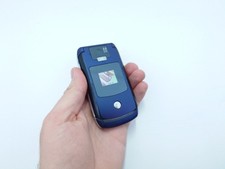 Motorola V3x Blue (Unlocked) Mobile Phone Flip Classic Retro Vintage Collectors