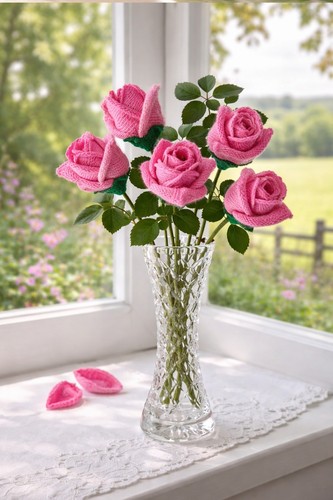 Knitting pattern only rose - pattern,