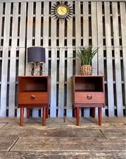 Pair Of Schreiber Teak Bedside