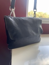 Ally Capellino Black Soft Leather Crossbody Bag
