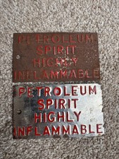 Vintage petrol warning tags - vintage,
