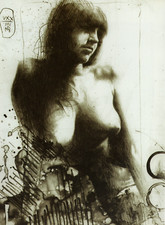 FEMALE NUDE GERMAN EROTIC PEN & INK  ARTIST KLAUS BOTTGER RARE DRAWING HARDBACK