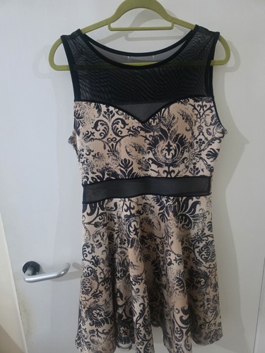 Lipsy beige black damask - lipsy, beige/black