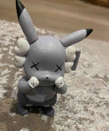 Kaws pikachu figure grey - -,