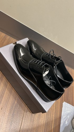 Patent leather black shoes - leather,