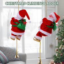 Christmas Electric Santa Claus Climbing Ladder Doll Music Xmas Music Decor Party