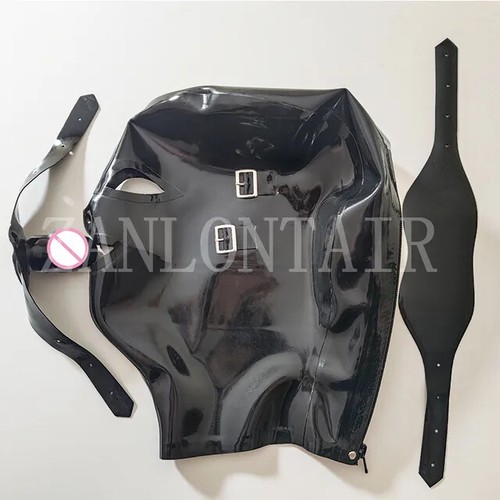 Latex hood rubber mask - rubber, nose