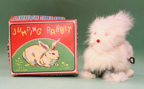 Vtg 1950 jumping rabbit wind - 1950's,