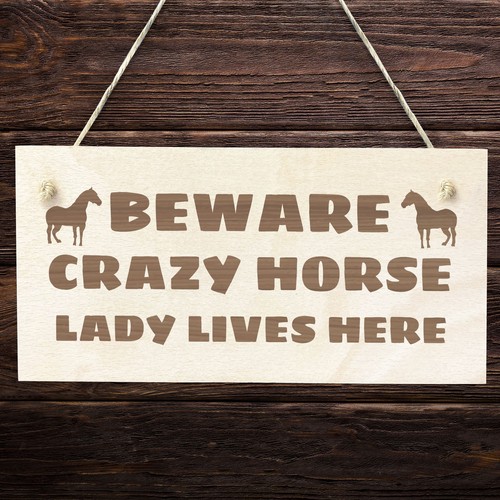 Crazy horse lady - horse,