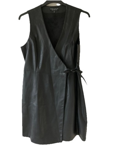 Black faux leather dress size - dress,