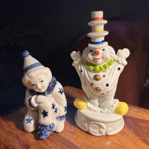 Vintage ceramic clown - vintage,
