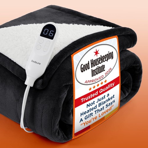 Electric blanket heated throw - blanket,