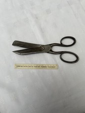 Large Vintage Heavy Duty Scissors Marked ‘Shear steel’ 9.5” Tailors/ Leather