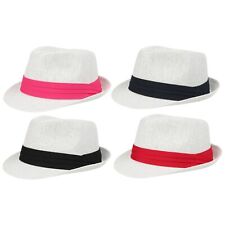 Ladies Mens Sun Hat Trilby Womens Straw Panama U.V NEW Size Festival Holiday Cap