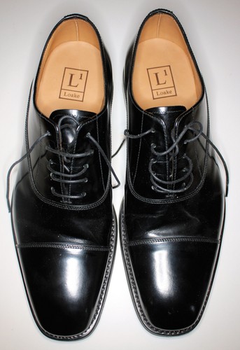 Loake plain black shoes - l1,
