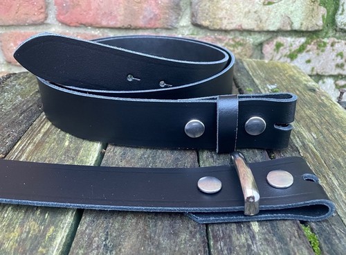 Black real leather press - black,