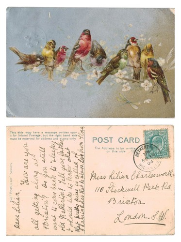 Vintage postcard colourful - vintage,