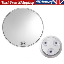 20X Travel Magnifying Mirror with Suction Cup 6in Dia Mirror For Precise Makeup