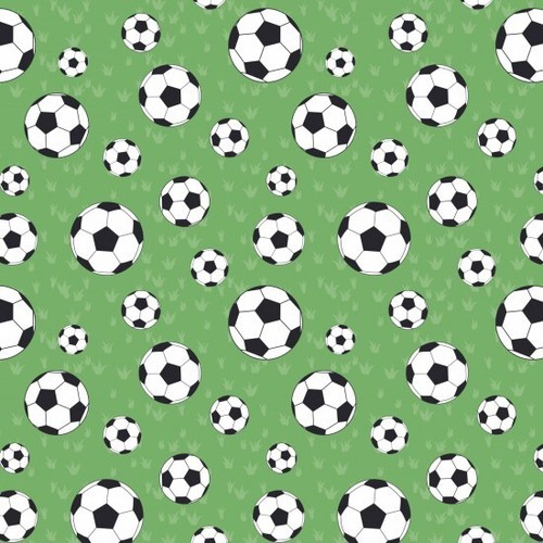 Fat quarter footballs green - fat, on