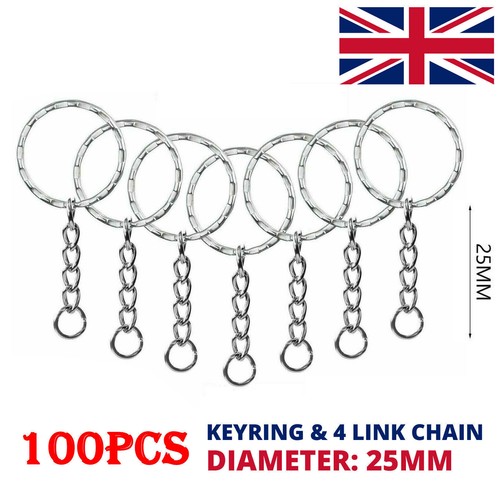 100pcs silver keyring blanks - silver,