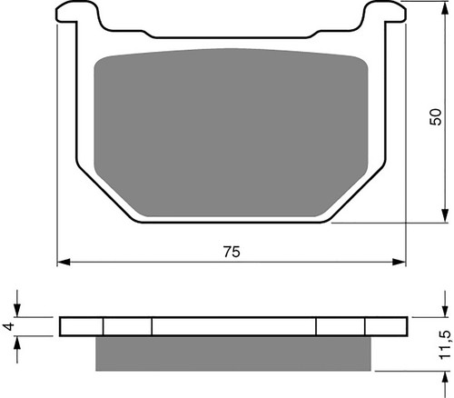 Brake disc pads front h - pads, r/h