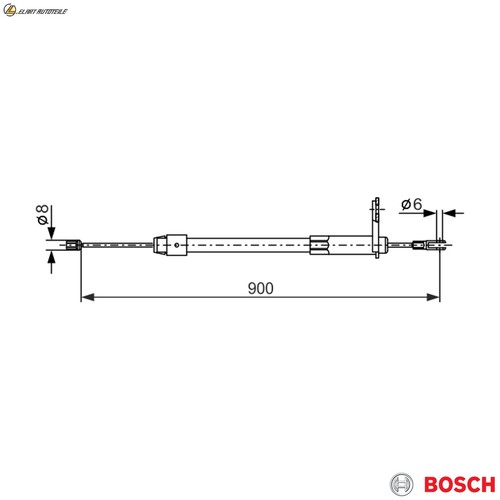 Cable parking brake 987 - 1,