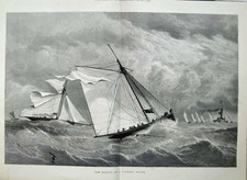 Original Old Antique Print