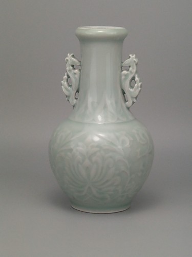Chinese celadon green vase