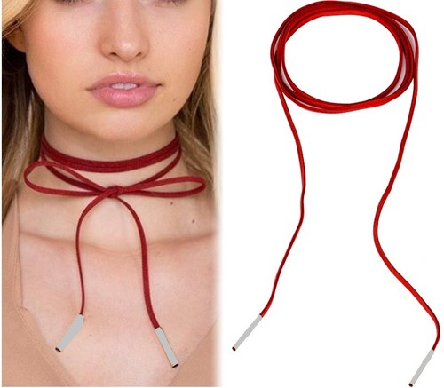 New leather choker charm - new,