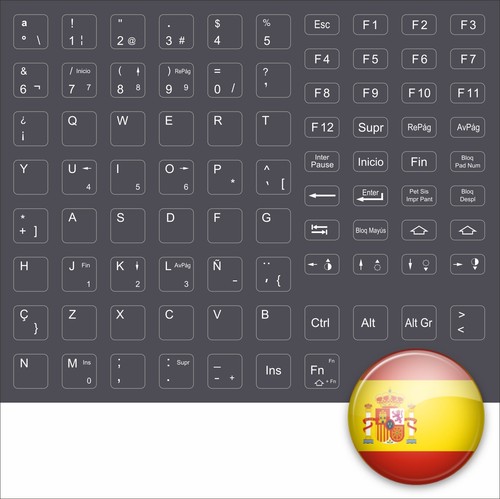 Keyboard stickers spanish - stickers,