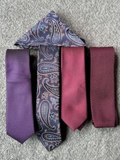 Moss Bros 4 Ties. 1 pocket