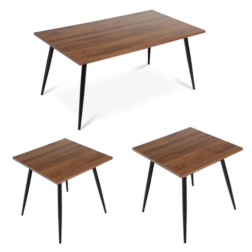 Piece walnut coffee table - coffee,