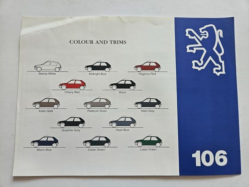 Peugeot 106 inc - inc, colour