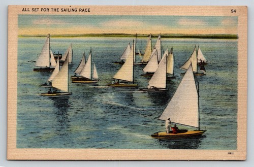 Vintage linen postcard all - postcard:,