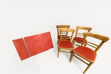 Formica Retro Vintage Table And 4 Chairs Drop Leaf