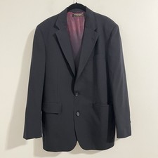 Brooks Brother Wool Blend Men Blazer Size 39R Black Double Breasted Classic