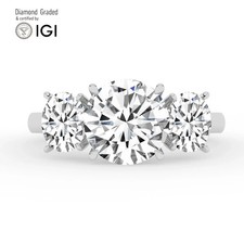 Round Diamond Trilogy Ring
