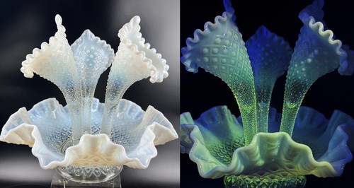 Vintage fenton horn clear - fenton, 3
