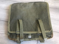 Vintage 80's Genuine Polish Army Canvas Webbing Bread Bag Military Satchel-USED.