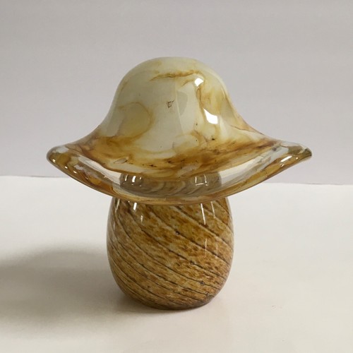 Handblown mushroom toadstool - handblown,