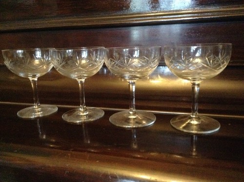 Vintage cut glass champagne