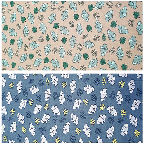 Elephant print organic cotton - print,