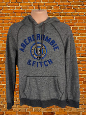 MENS ABERCROMBIE & FITCH SMALL GREY PULLOVER HOODIE JUMPER SWEATER TRACKSUIT TOP