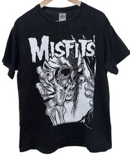 Vintage Misfits 00s 2001 T-Shirt, Black & White, Medium, Pushead Double Sided