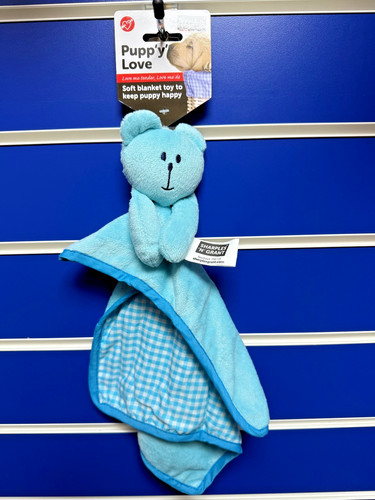 Baby blue puppy love - puppy, blanket