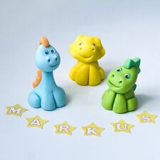 DINOSAURS cake toppers EDIBLE decoration personalised birthday unofficial icing