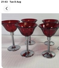 ART DECO RUBY CHROME SCREW ON