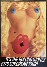 Rolling Stones original poster - 1973 European vintage concert promo by Pasche