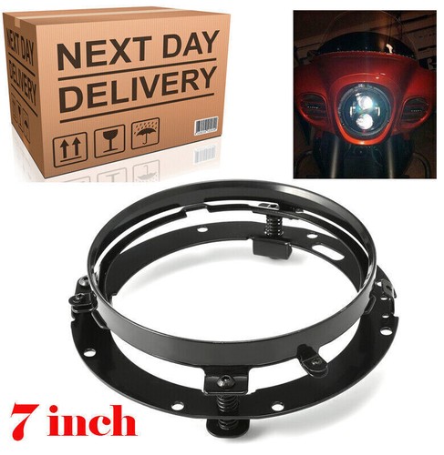 Black round headlight - 7",