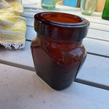 Old Vintage Antique Glass OXO Bottle  Pot Jar . Collectable